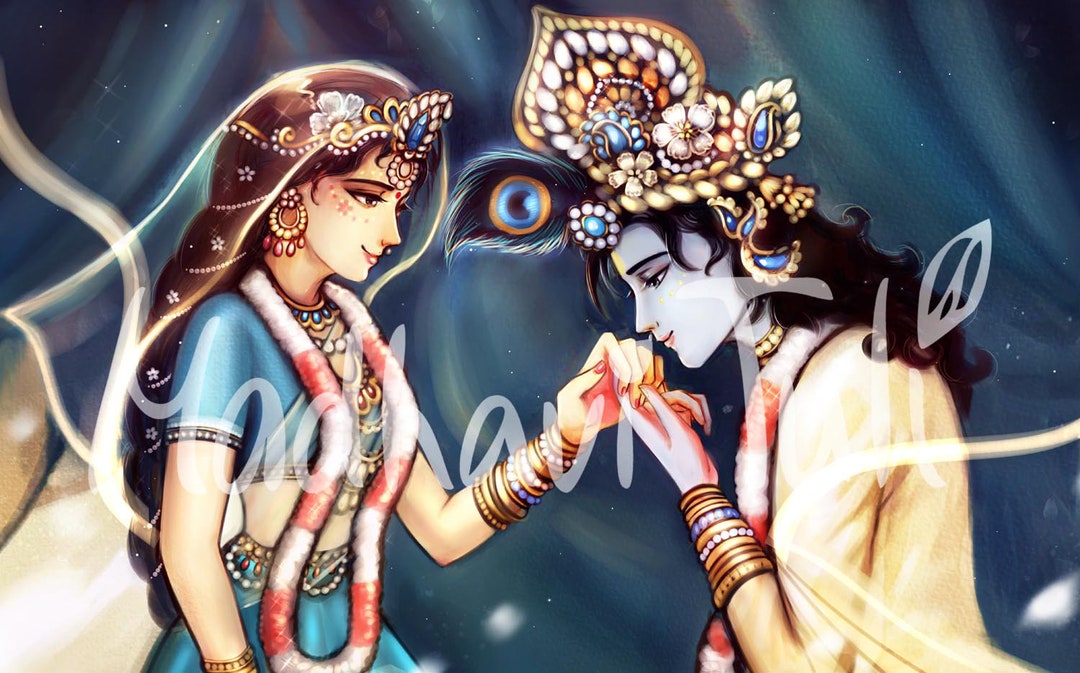HD File Shri Krishna With Shri Radha 4k High Quality Wallpaper, Magical