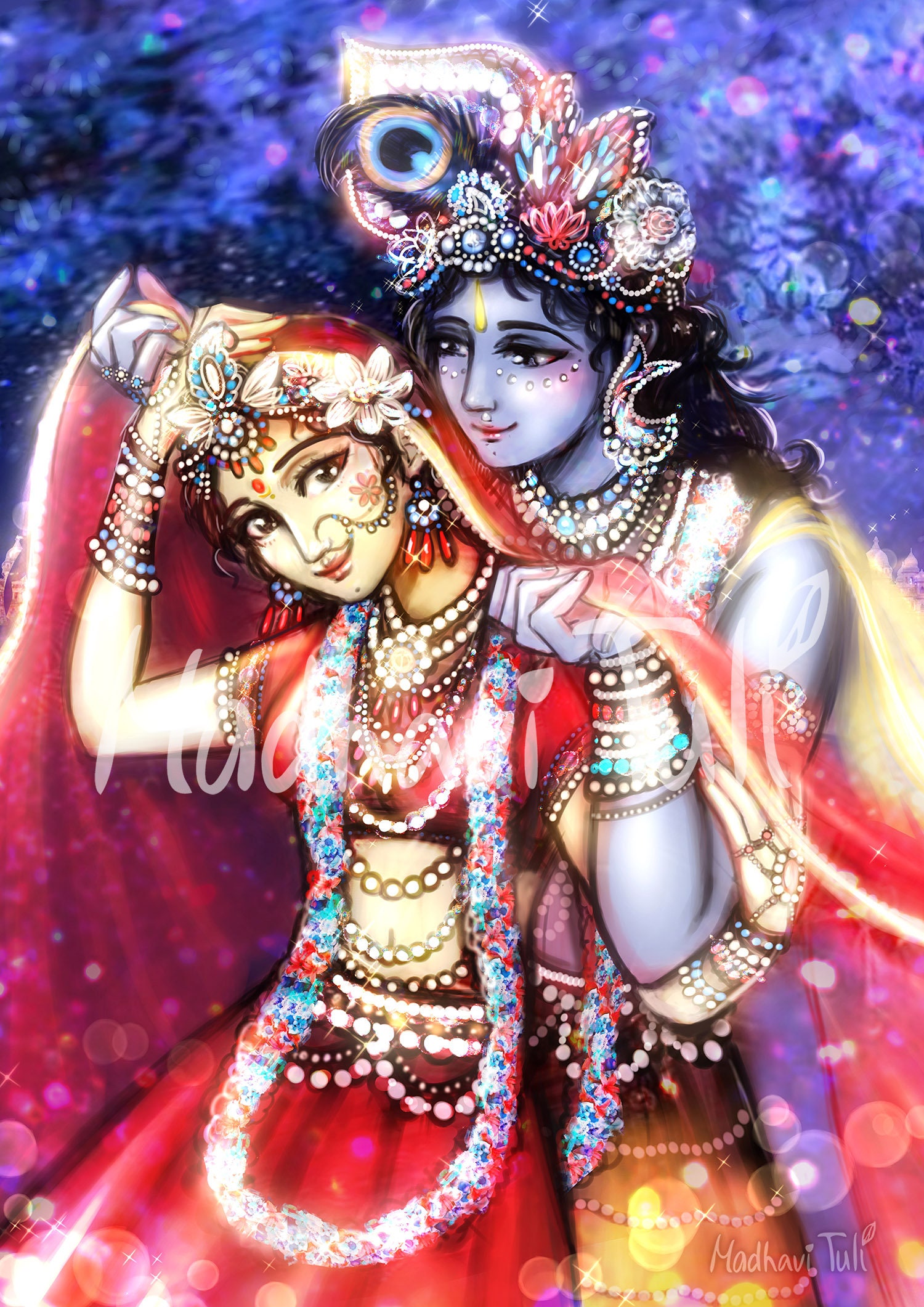 HD File Shri Krishna With Shri Radha 4k High Quality Wallpaper - Etsy