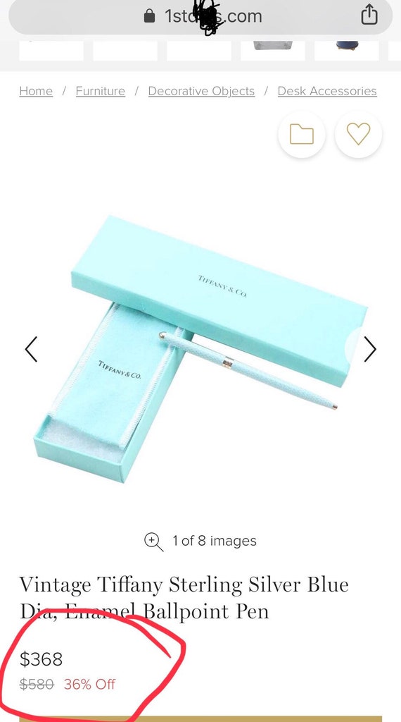 Tiffany Co Silver Pen Etsy