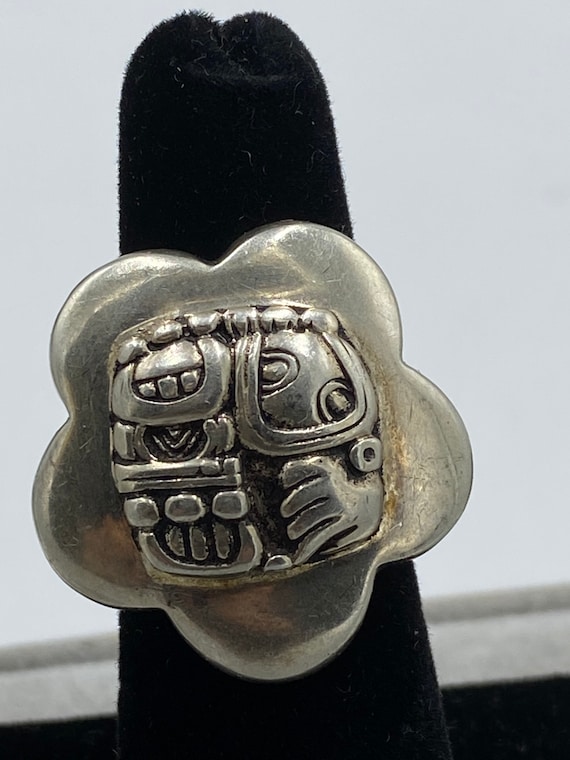 Mexican Sterling silver Aztec ring