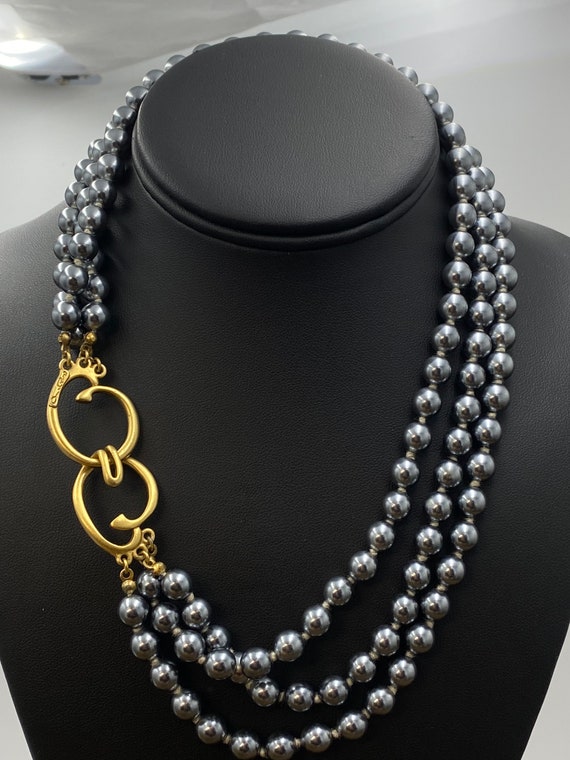 Oscar de la renta fox pearls