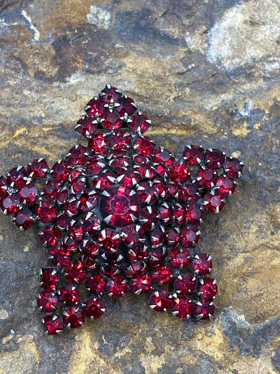 Vtg ADELE SIMPSON Garnet Glass