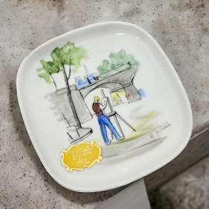 Vintage Handpainted Wunsiedel Bavaria Germany Trinket Dish Plate Artist Signed