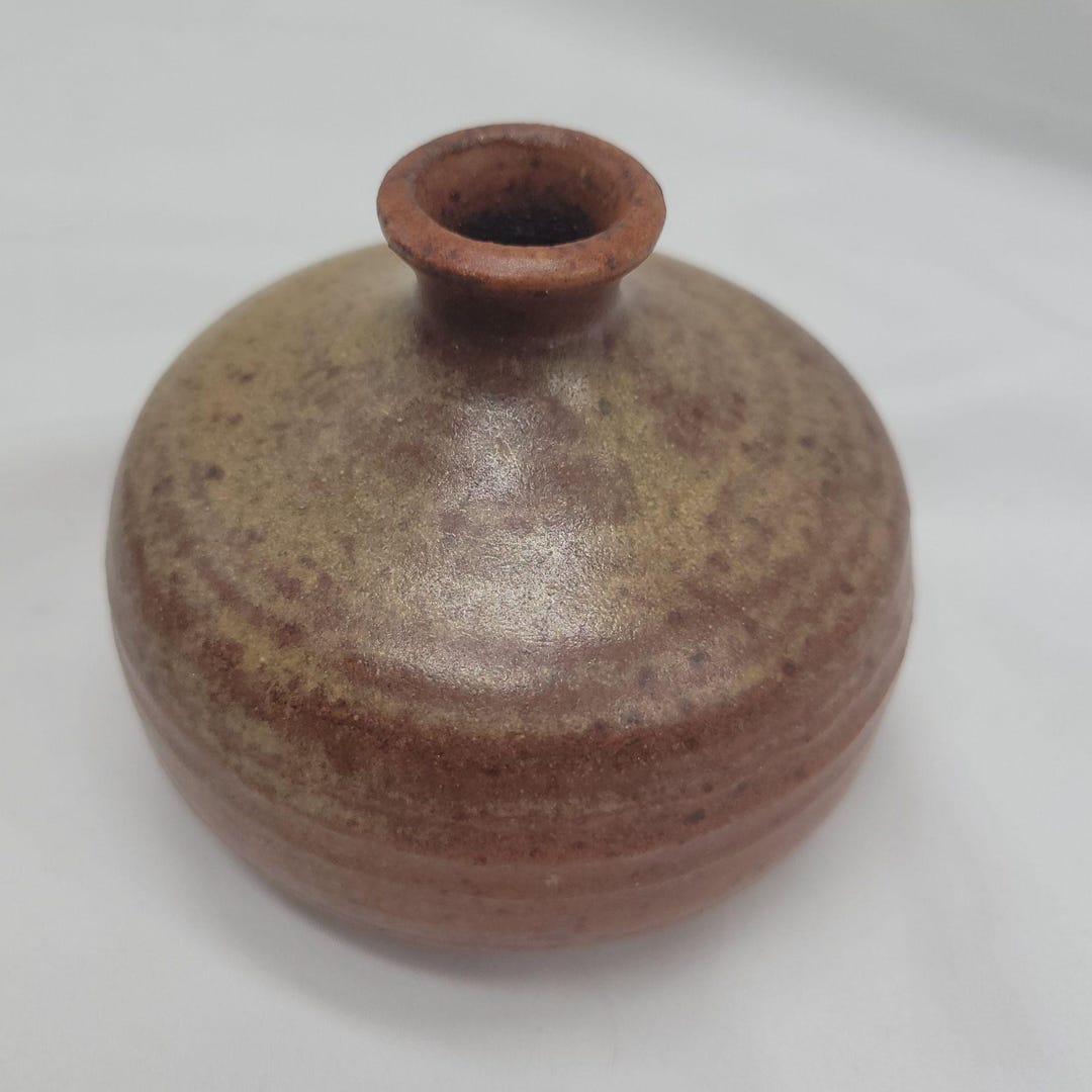 Vintage Studio Pottery Bud Vase Weed Pot 3" Artist Signed Jim J 1969 ...