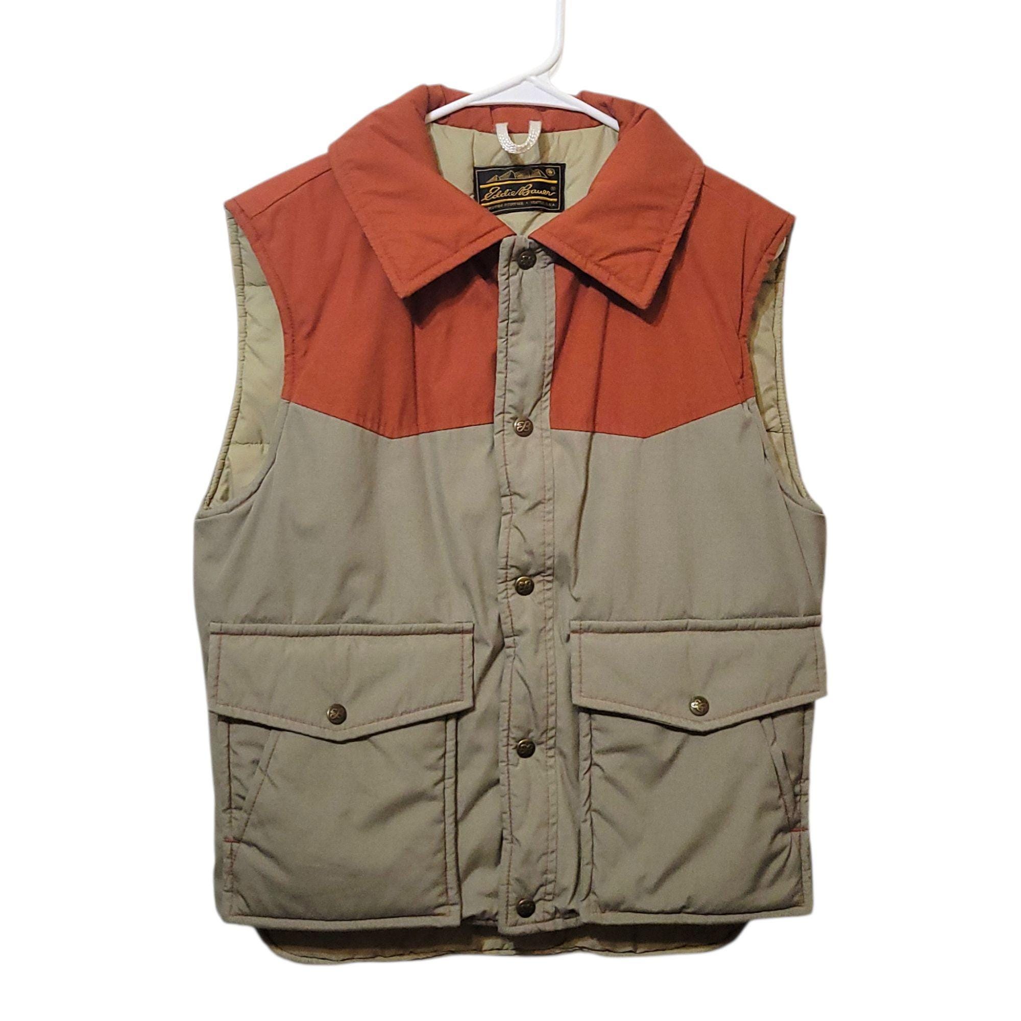 Vintage Orange Puffer Vest - Etsy