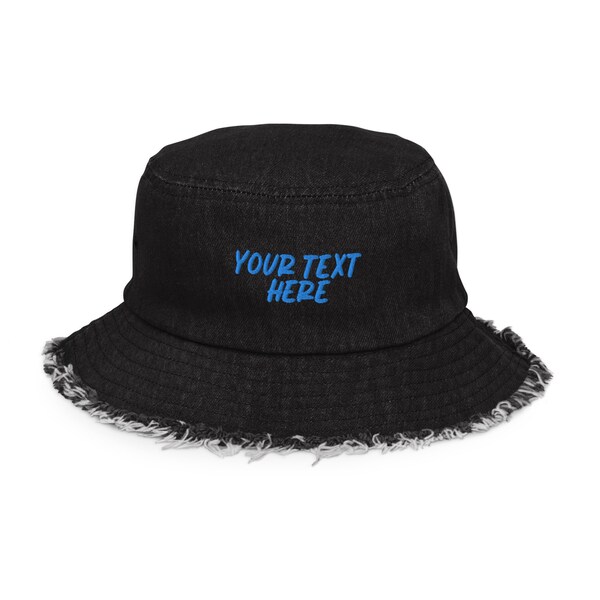 Denim Bucket Hat Etsy