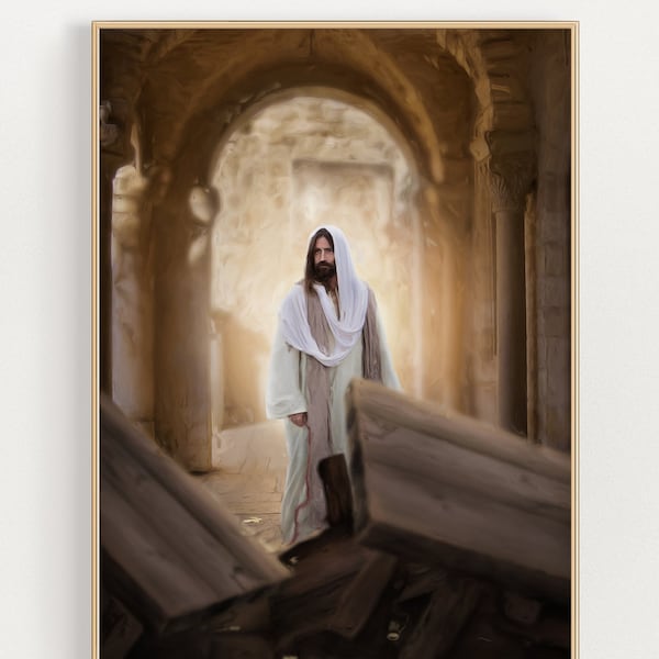Jezus Christus - het reinigen van de tempel - paaskunst - lds kunst - christelijke kunst - dolle maandag - Mijn Vaders Huis