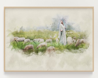 Jesus Christ Watercolor Art Print: The Fold of God (Digital Download)