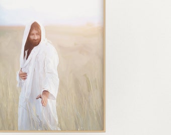 Impression d'art Jésus-Christ : pain de vie, décoration chrétienne LDS (téléchargement numérique)
