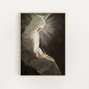 Belas artes de Jesus Cristo para impressão -Arte de Cristo - Arte SUD - Ressurreição - Tumba Vazia - Arte de Páscoa - Primícias