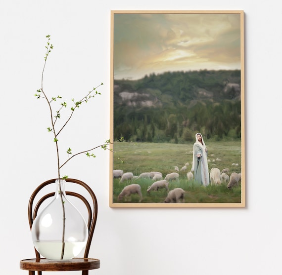Jesus Christ Art Print: The Good Shepherd, LDS Home Decor (Digital Download)