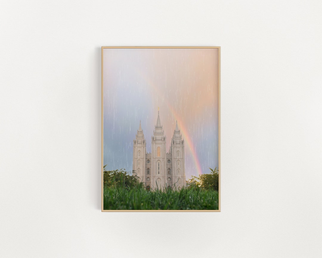 Salt Lake Temple Wall Art Temple Watercolor Temple Painting Temple