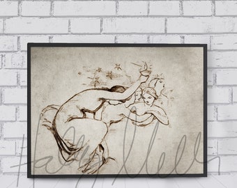 Arte Bíblico de las Diez Vírgenes: Impresión de Lámparas de Aceite Cristianas (Descarga Digital)