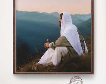 Jesus Christ Art - Instant Download - LDS Art - Consider The Lilies