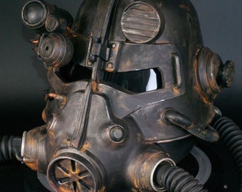 Fallout Helmet / T45-d Power Armor Helmet / / Wasteland RPG Prop / Post-Apocalyptic Cosplay / Handcrafted Helmet