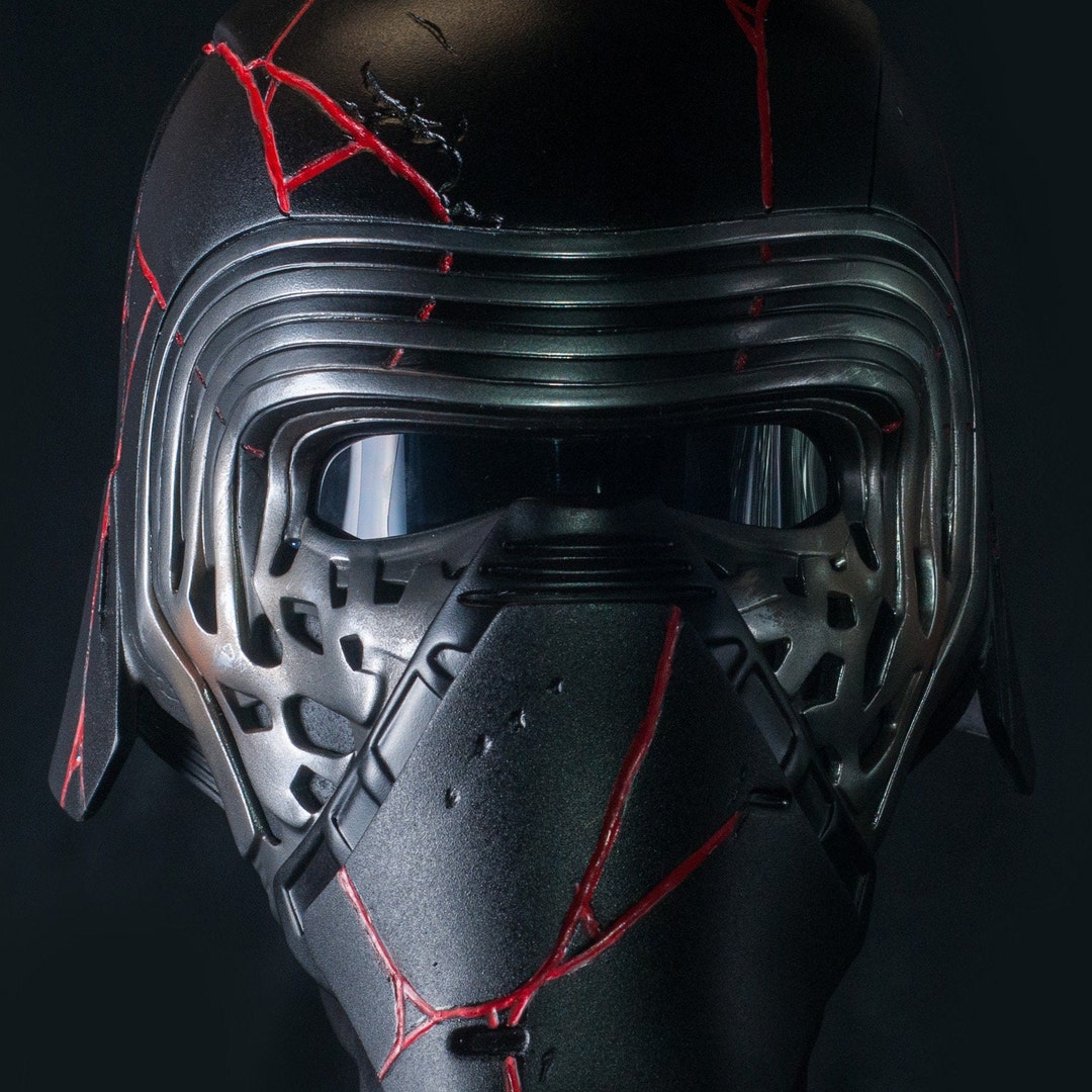 Kylo Ren Helmet With Red Stripes / Cosplay Helmet / Sith Lord Cosplay