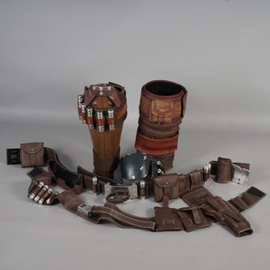Mandalorian Leather Armor / Mando Leather / Mandalorian Belt and Bandoliers / Mando Belt / Din Djarin Armor / Mandalorian Leather Parts image 1