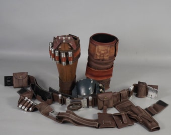 Mandalorian Leather Armor / Mando Leather / Mandalorian Belt and Bandoliers / Mando Belt / Din Djarin Armor / Mandalorian Leather Parts