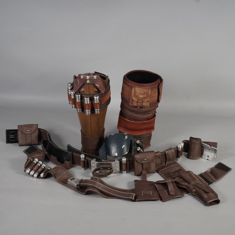 Mandalorian Leather Armor / Mando Leather / Mandalorian Belt and Bandoliers / Mando Belt / Din Djarin Armor / Mandalorian Leather Parts image 1