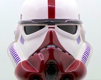 Incinerator Stormtrooper Helmet / Burgundy Helmet / Wearable Stormtrooper Helmet / Stormtrooper / Trooper Helmet / Incinerator Cosplay