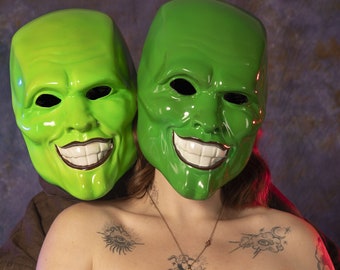 Jim Carrey - Máscara de látex Loki de lujo, disfraz de Halloween, color  verde