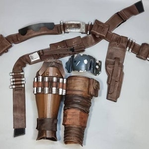 Mandalorian Leather Armor / Mando Leather / Mandalorian Belt and Bandoliers / Mando Belt / Din Djarin Armor / Mandalorian Leather Parts image 2