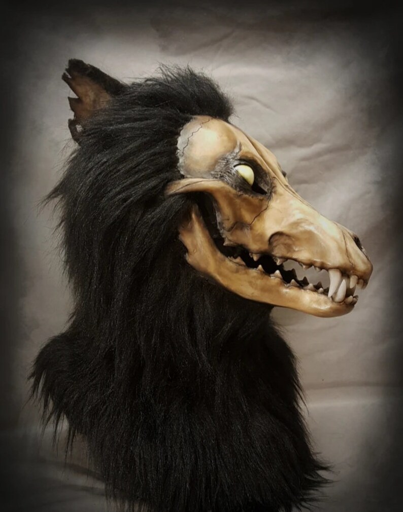 SCP-1471-A mask, wolf skull mask, skull faced zombie werewolf, dog mask, fu...