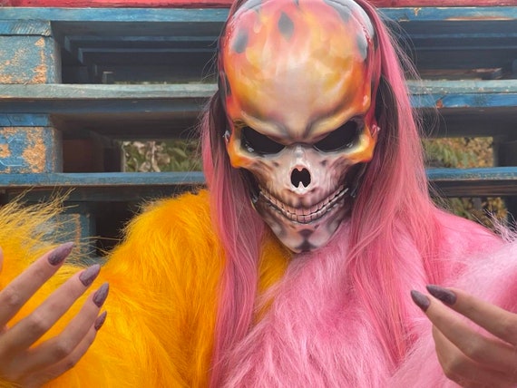 Totenkopf Maske Geisterreiter Totenkopf Maske Totenkopf Etsy