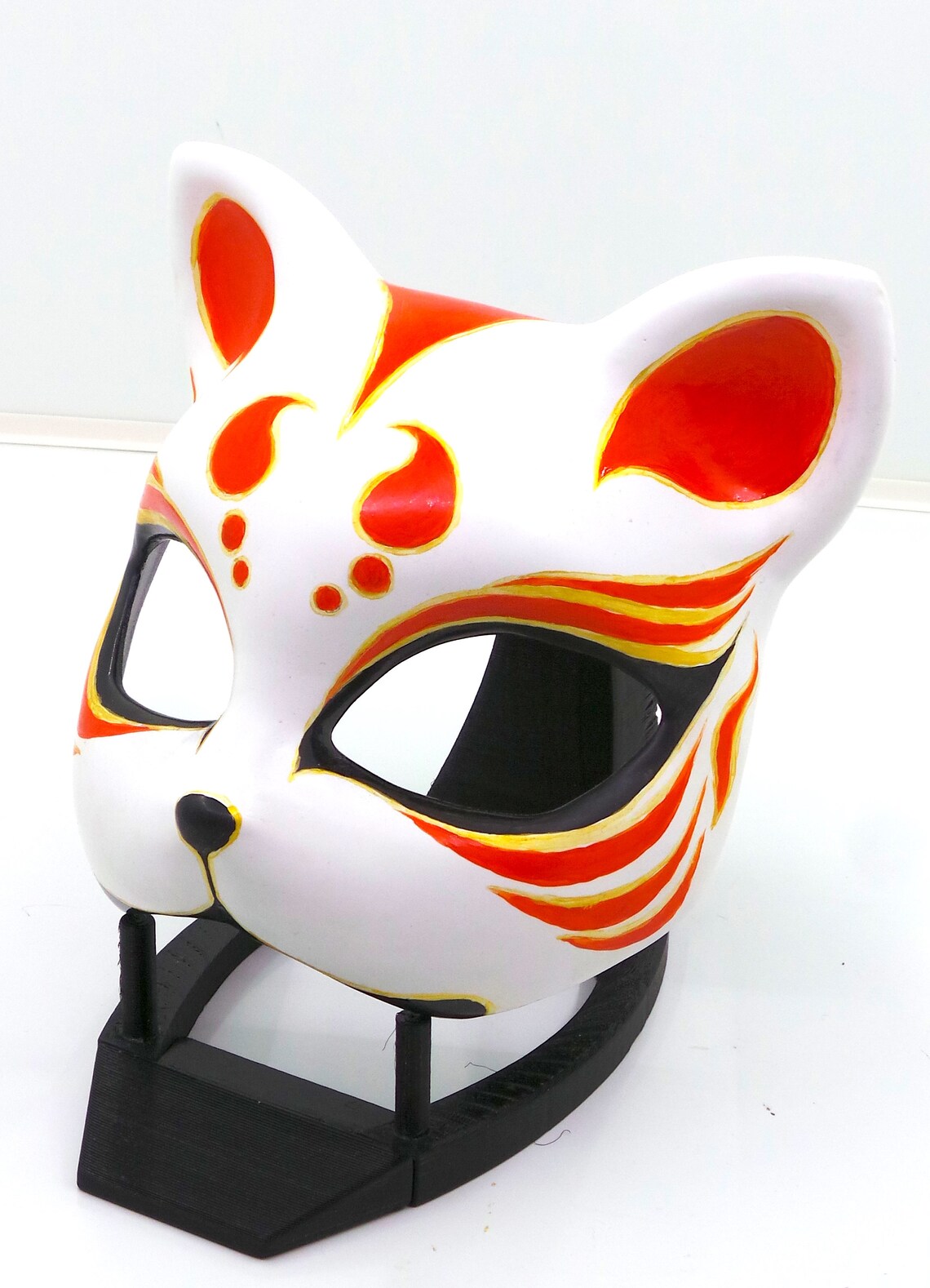 Kitsune Mask Cat Mask Halloween Mask Cute Japan Cat Mask Etsy