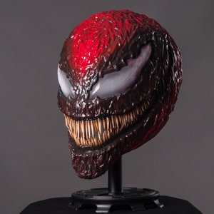 Carnage Mask from Movie / Supervillain Cosplay Mask / Carnage Helmet / Symbiote Mask / Cosplay Helmet / Black Symbiote Scary Mask image 7