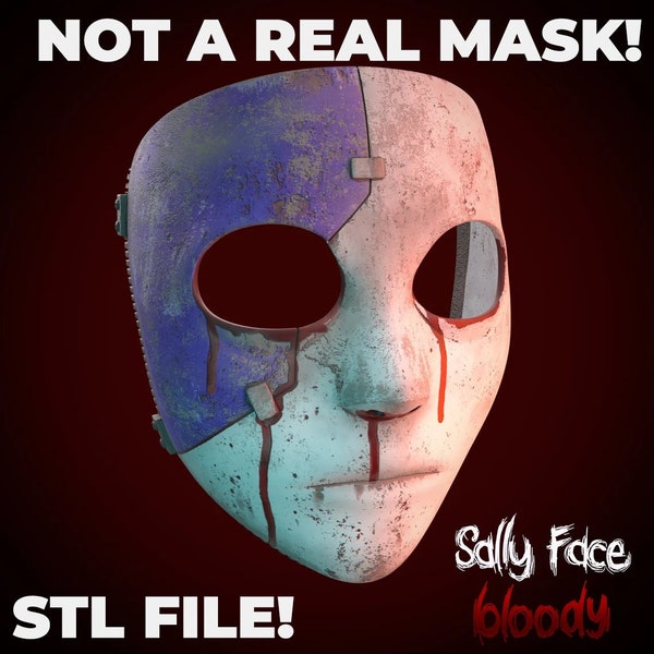 3D Model Sally Face / Sally Fisher Mask STL File / Sally Mask for Cosplay / Mask for 3D Printing / Sally Mask STL Files