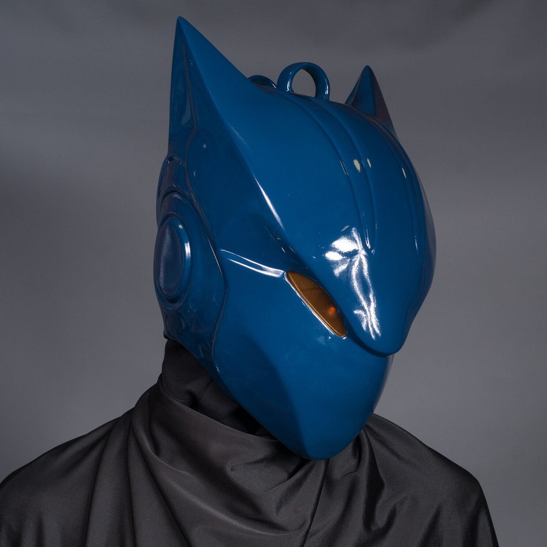 Lynx Helmet Blue / Game Mask / 3D Printed Cosplay Helmet for Gaming