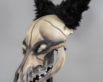 SCP-1471-A Mask Furry Ears / Wolf Skull Mask / Zombie Werewolf Cosplay / Bone Skull Canine / Scary Mask / Werewolf Mask / Halloween Mask