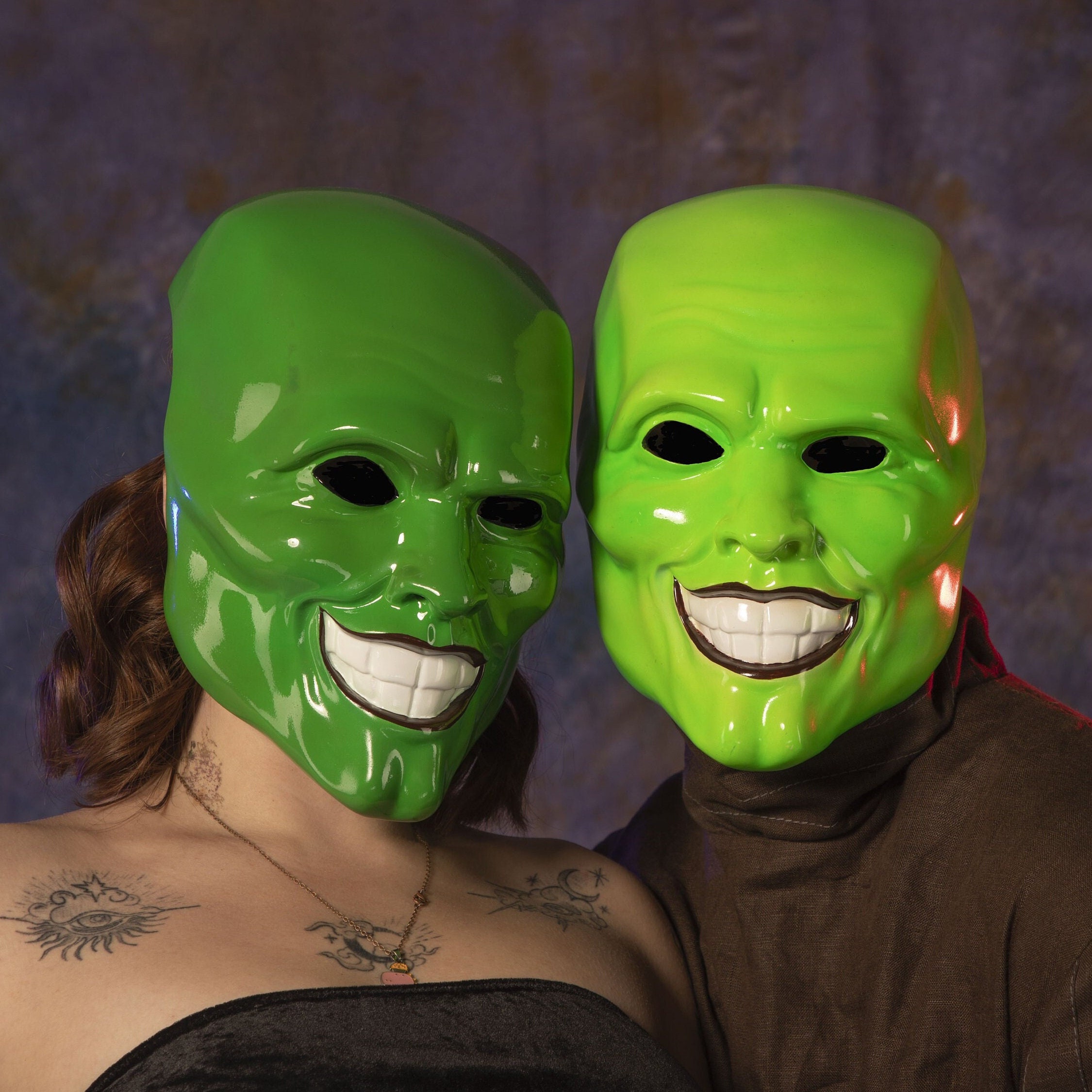 La máscara de Jim Carry Máscara de látex Máscara de cabeza verde disfraz de  Halloween