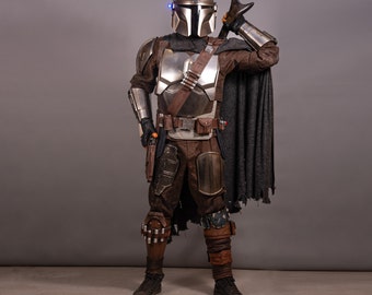 Mandalorian Armor Cosplay Costume / Bounty Hunter Beskar Full Armor / Din Djarin Armor Beskar Paint for Cosplay / Pedro Pascal Flight Suit