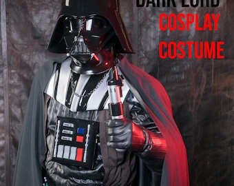 Dark Lord Cosplay Full Costume / Dark Side / Sith Lord Cosplay Costume / Dark Sith / Dark Lord Helmet / Cosplay Armor Movie Accurate