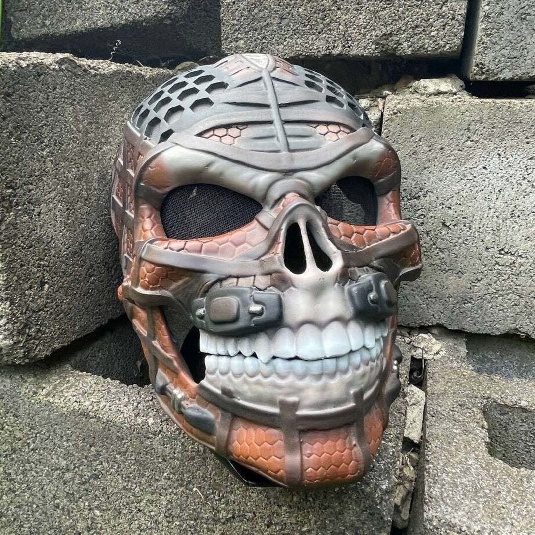 Masque de crâne humain 3 / Masque effrayant avec mâchoire mobile