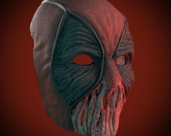 Deadpool Melted Face 3D Model / Deadpool Mask STL Files / 3D Print Cosplay Mask / Deadpool STL File / 3D Model for 3D Print