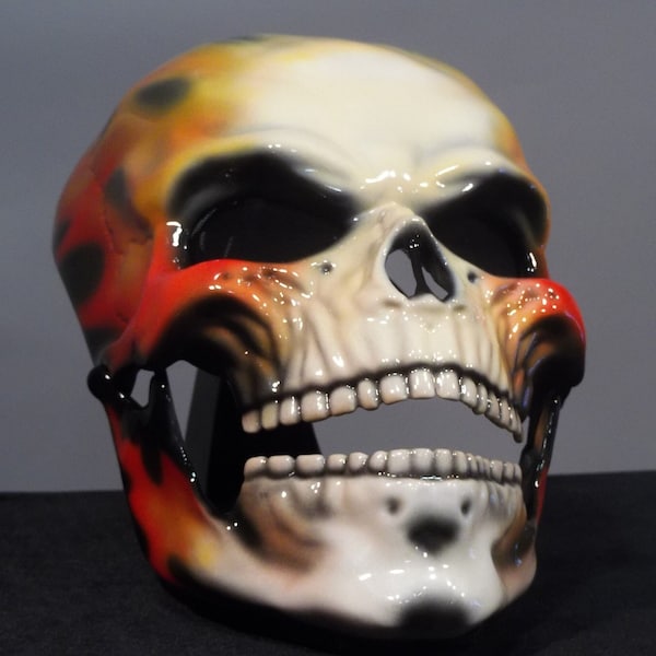 Ghost Rider Skull Mask / Halloween Mask / Skull Mask / Skull Mask Moving Jaw / Wearable Skull Mask / Skeleton Mask / Human Skull Mask
