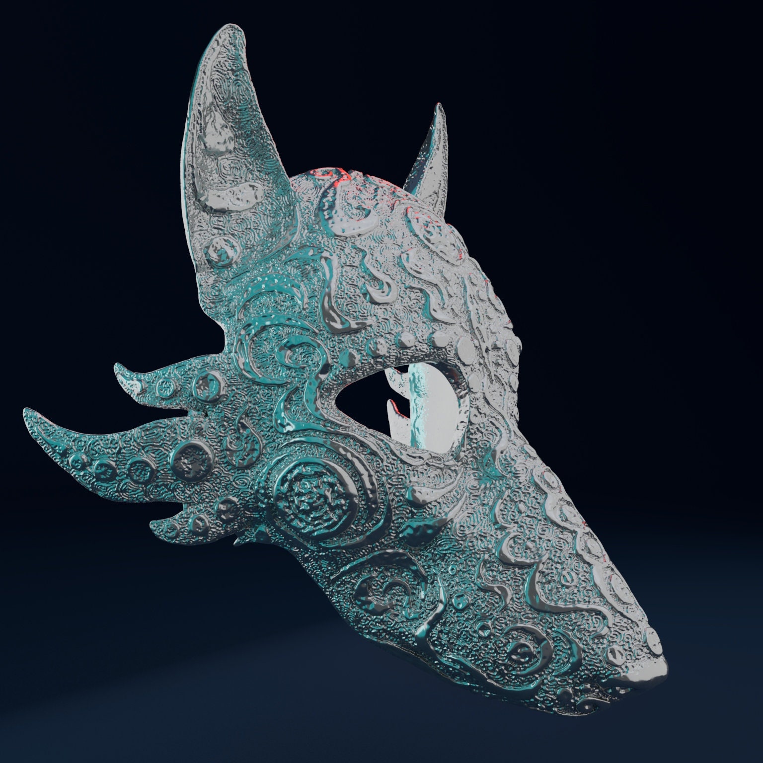 Archivo STL Máscara Lobo 👺・Plan para descargar y imprimir en 3D