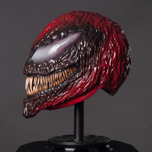 Carnage Mask from Movie / Supervillain Cosplay Mask / Carnage Helmet / Symbiote Mask / Cosplay Helmet / Black Symbiote Scary Mask image 5