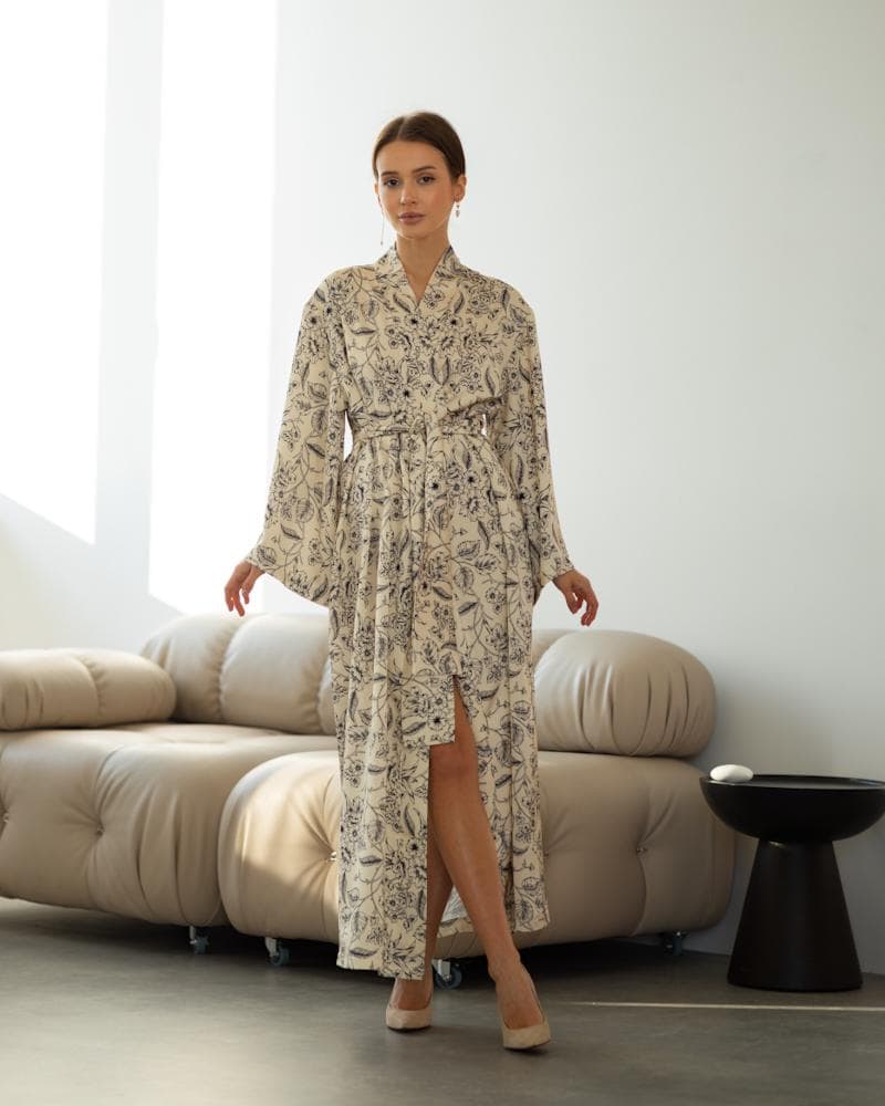 yellow silk dressing gown Floral Silk Satin Robe: Yellow Long Women's Dressing Gown
