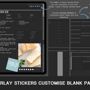 Dark Mode Digital Planner (WORK) Vertical Blackout | Weekly, Undated ...