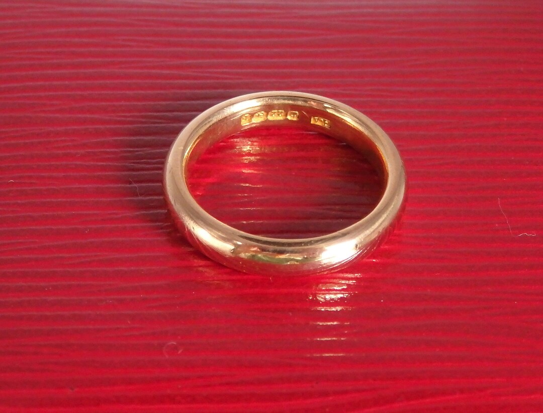 Antique 22ct Gold Wedding Band Etsy