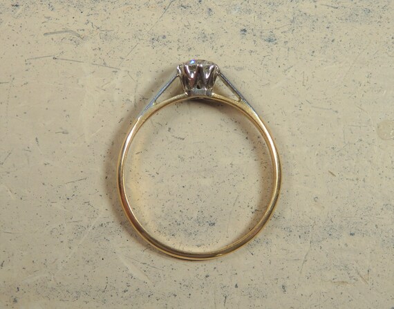 Vintage Old European Cut Diamond Solitaire Ring - image 7