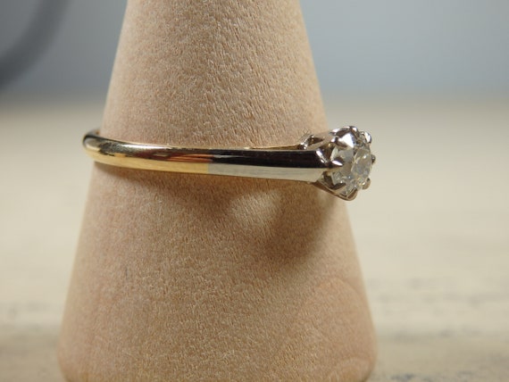Vintage Old European Cut Diamond Solitaire Ring - image 8