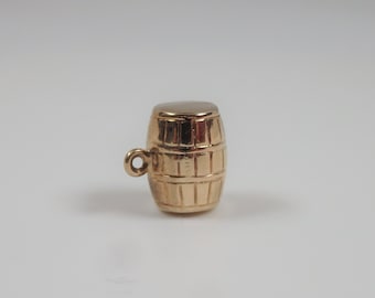 Vintage Gold Barrel Charm