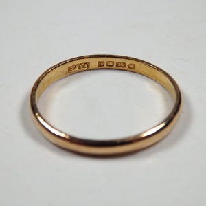Vintage 22ct Gold Wedding Band