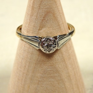 Antique Illusion Set Diamond Solitaire Ring