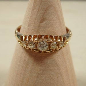 Late Victorian Five Stone Diamond Ring
